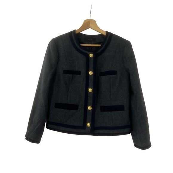 J. Crew Wool Cropped Lady Jacket Sz 10P - Picture 1 of 5